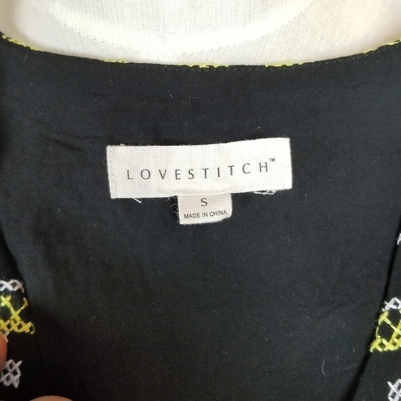 Anthro Lovestitch sz S high-low tank cross stitch - Picture 5 of 8